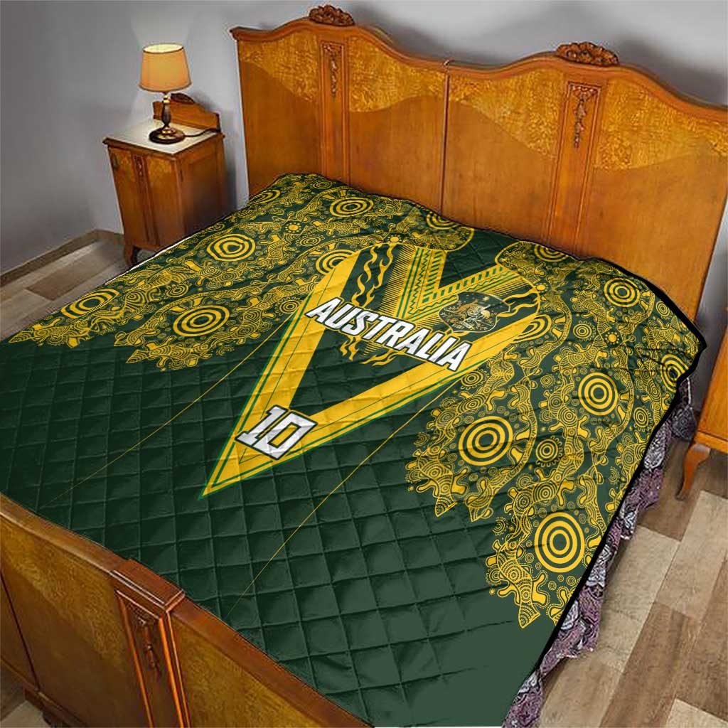 Australia Rugby Custom Quilt Aboriginal Art Sporty Style LT03 - Polynesian Pride