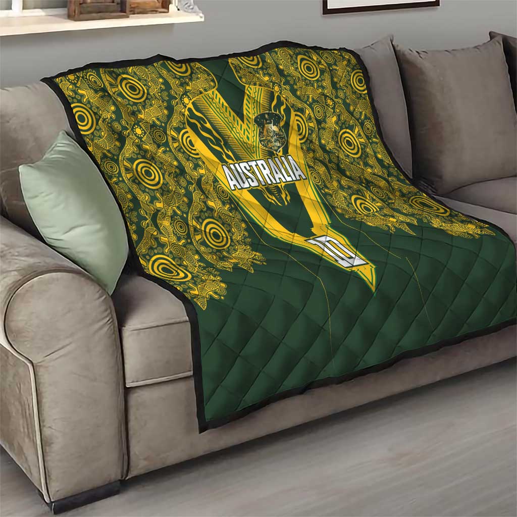 Australia Rugby Custom Quilt Aboriginal Art Sporty Style LT03 - Polynesian Pride