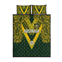 Australia Rugby Custom Quilt Bed Set Aboriginal Art Sporty Style LT03 - Polynesian Pride