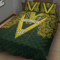 Australia Rugby Custom Quilt Bed Set Aboriginal Art Sporty Style LT03 - Polynesian Pride