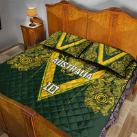 Australia Rugby Custom Quilt Bed Set Aboriginal Art Sporty Style LT03 - Polynesian Pride