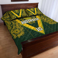 Australia Rugby Custom Quilt Bed Set Aboriginal Art Sporty Style LT03 - Polynesian Pride