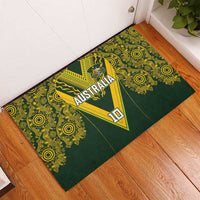 Australia Rugby Custom Rubber Doormat Aboriginal Art Sporty Style LT03 - Polynesian Pride