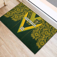 Australia Rugby Custom Rubber Doormat Aboriginal Art Sporty Style LT03 - Polynesian Pride
