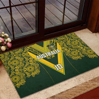 Australia Rugby Custom Rubber Doormat Aboriginal Art Sporty Style LT03 - Polynesian Pride