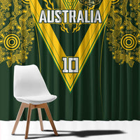 Australia Rugby Custom Window Curtain Aboriginal Art Sporty Style LT03 - Polynesian Pride