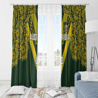 Australia Rugby Custom Window Curtain Aboriginal Art Sporty Style LT03 - Polynesian Pride
