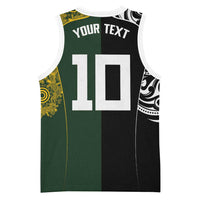 Aotearoa Australia Rugby Custom Basketball Jersey Maori and Aboriginal Art Sporty Style LT03 - Polynesian Pride