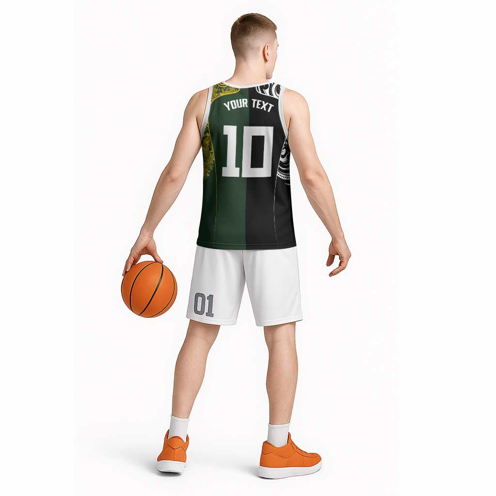 Aotearoa Australia Rugby Custom Basketball Jersey Maori and Aboriginal Art Sporty Style LT03 - Polynesian Pride