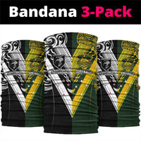 Aotearoa Australia Rugby Neck Gaiter Maori and Aboriginal Art Sporty Style LT03 package One Size: 25*50cm Green - Polynesian Pride
