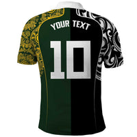 Aotearoa Australia Rugby Custom Polo Shirt Maori and Aboriginal Art Sporty Style LT03 - Polynesian Pride