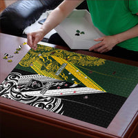 Aotearoa Australia Rugby Puzzle Maori and Aboriginal Art Sporty Style LT03 - Polynesian Pride
