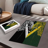 Aotearoa Australia Rugby Puzzle Maori and Aboriginal Art Sporty Style LT03 - Polynesian Pride
