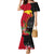 Papua New Guinea Mermaid Dress Birds Of Paradise Mix Tropical Flower Polynesian Pattern LT03 Women Red - Polynesian Pride