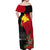 Papua New Guinea Off Shoulder Maxi Dress Birds Of Paradise Mix Tropical Flower Polynesian Pattern LT03 - Polynesian Pride