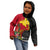 Custom Papua New Guinea Kid Hoodie Birds Of Paradise Mix Tropical Flower Polynesian Pattern LT03 - Polynesian Pride