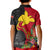 Custom Papua New Guinea Kid Polo Shirt Birds Of Paradise Mix Tropical Flower Polynesian Pattern LT03 - Polynesian Pride