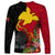 Custom Papua New Guinea Long Sleeve Shirt Birds Of Paradise Mix Tropical Flower Polynesian Pattern LT03 - Polynesian Pride