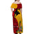 Papua New Guinea Off Shoulder Maxi Dress Birds Of Paradise Mix Tropical Flower Polynesian Pattern LT03 - Polynesian Pride