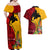 Custom Papua New Guinea Couples Matching Off Shoulder Maxi Dress and Hawaiian Shirt Birds Of Paradise Mix Tropical Flower Polynesian Pattern LT03 - Polynesian Pride