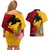 Custom Papua New Guinea Couples Matching Off Shoulder Short Dress and Hawaiian Shirt Birds Of Paradise Mix Tropical Flower Polynesian Pattern LT03 - Polynesian Pride