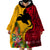 Custom Papua New Guinea Wearable Blanket Hoodie Birds Of Paradise Mix Tropical Flower Polynesian Pattern LT03 - Polynesian Pride