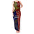 Papua New Guinea Central Province Tank Maxi Dress PNG Birds Of Paradise Polynesian Arty Style LT03 Women Red - Polynesian Pride