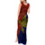 Papua New Guinea Central Province Tank Maxi Dress PNG Birds Of Paradise Polynesian Arty Style LT03 - Polynesian Pride