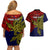 Custom Papua New Guinea Central Province Couples Matching Off Shoulder Short Dress and Hawaiian Shirt PNG Birds Of Paradise Polynesian Arty Style LT03 - Polynesian Pride