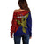 Custom Papua New Guinea Central Province Off Shoulder Sweater PNG Birds Of Paradise Polynesian Arty Style LT03 - Polynesian Pride