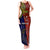 Custom Papua New Guinea Central Province Tank Maxi Dress PNG Birds Of Paradise Polynesian Arty Style LT03 Women Red - Polynesian Pride