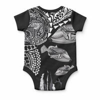 Hawaiian Reef Triggerfish Baby Onesie Polynesian Art with Tribal Humuhumunukunukuapua'a LT03 - Polynesian Pride