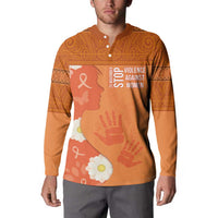 International Day for the Elimination of Violence Against Women Button Sweatshirt Polynesian Pattern LT03 - Polynesian Pride