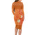 International Day for the Elimination of Violence Against Women Long Sleeve Bodycon Dress Polynesian Pattern