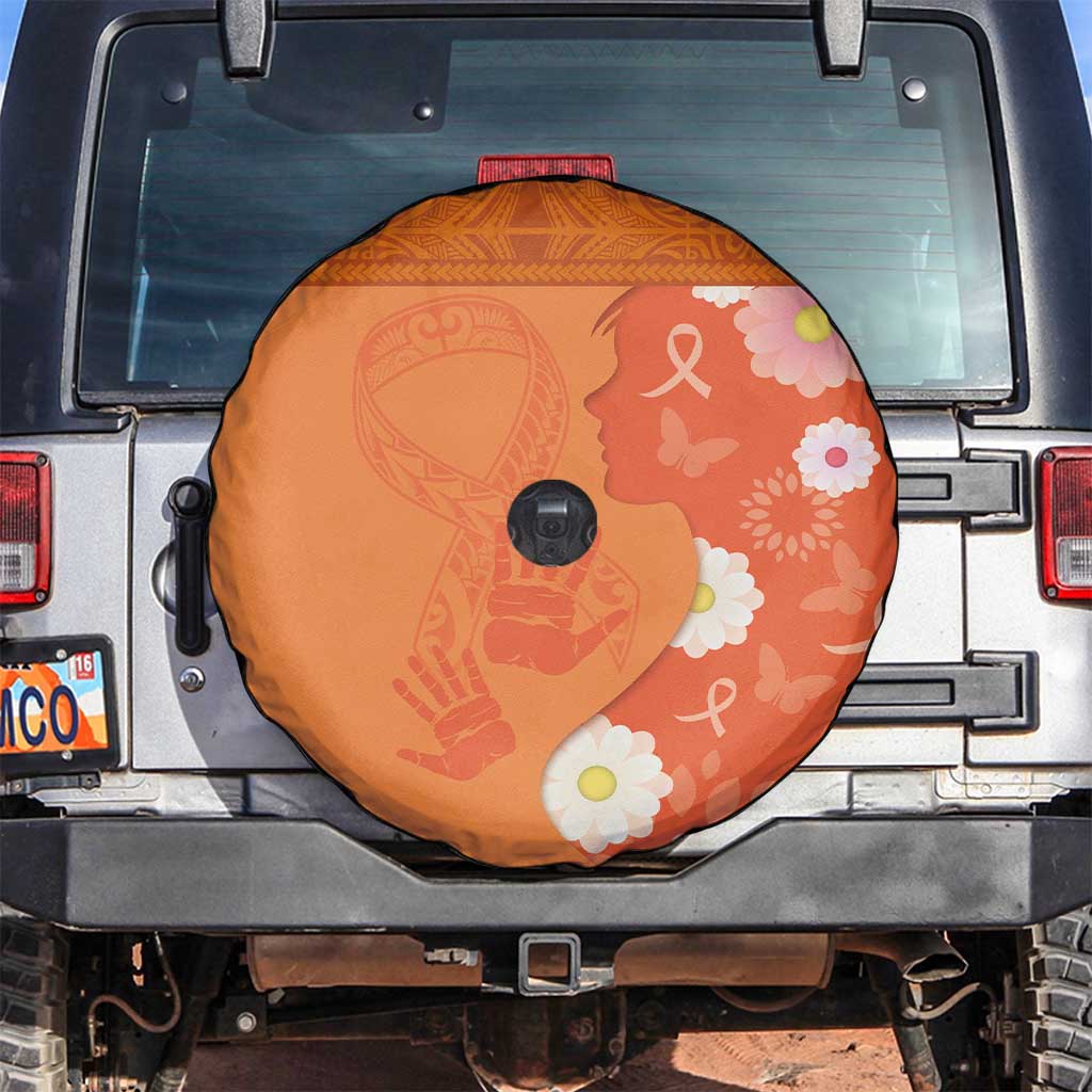 International Day for the Elimination of Violence Against Women Spare Tire Cover Polynesian Pattern