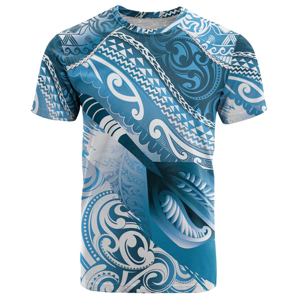 Personalised New Zealand Aotearoa Darts Masters T Shirt Maori Art Tattoo with Tribal Dart Symbol Blue LT03 Blue - Polynesian Pride