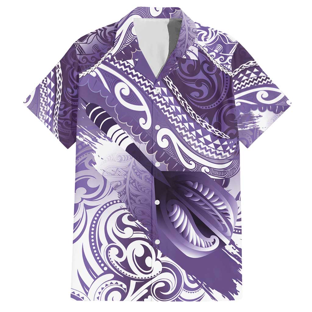 Personalised New Zealand Aotearoa Darts Masters Hawaiian Shirt Maori Art Tattoo with Tribal Dart Symbol Purple LT03 Purple - Polynesian Pride