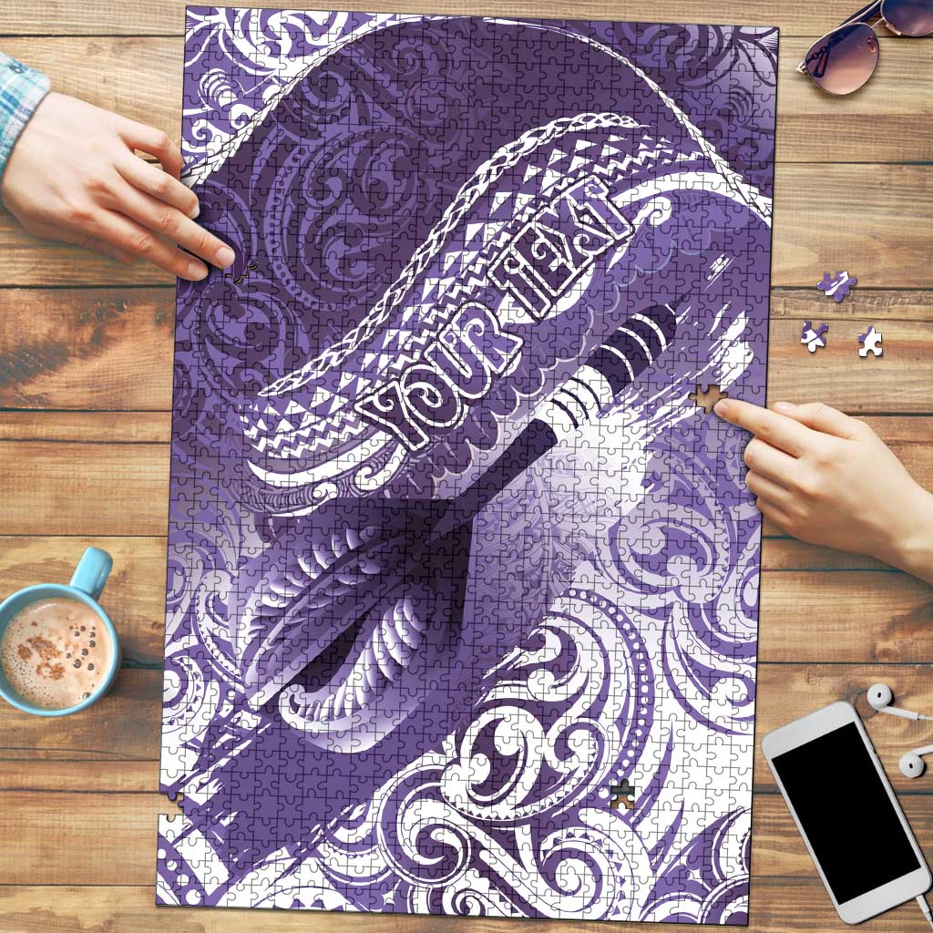 Personalised New Zealand Aotearoa Darts Masters Puzzle Maori Art Tattoo with Tribal Dart Symbol Purple LT03 Purple - Polynesian Pride