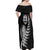 New Zealand World Cup 2023 Off Shoulder Maxi Dress Aotearoa Champion Rugby with Silver Fern Maori Ethnic Pattern LT03 - Polynesian Pride