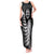 New Zealand World Cup 2023 Tank Maxi Dress Aotearoa Champion Rugby with Silver Fern Maori Ethnic Pattern LT03 Women Black - Polynesian Pride