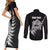 Custom New Zealand World Cup 2023 Couples Matching Short Sleeve Bodycon Dress and Long Sleeve Button Shirt Aotearoa Champion Rugby with Silver Fern Maori Ethnic Pattern LT03 - Polynesian Pride