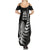 Custom New Zealand World Cup 2023 Summer Maxi Dress Aotearoa Champion Rugby with Silver Fern Maori Ethnic Pattern LT03 - Polynesian Pride