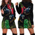 New Zealand Tui Hoodie Dress Guardians of the Hei Tiki - Maori Art and Plants