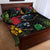 New Zealand Tui Quilt Bed Set Guardians of the Hei Tiki - Maori Art and Plants