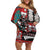 New Zealand Christmas Family Matching Off Shoulder Short Dress and Hawaiian Shirt Maori Christmas Spirit - Meri Kirihimete