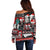 New Zealand Christmas Off Shoulder Sweater Maori Christmas Spirit - Meri Kirihimete