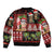 Hawaiian Christmas Bomber Jacket - Mele Kalikimaka Island Holiday Vibes - Black Red