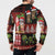 Hawaiian Christmas Button Sweatshirt - Mele Kalikimaka Island Holiday Vibes - Black Red