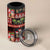 Hawaiian Christmas 4 in 1 Can Cooler Tumbler - Mele Kalikimaka Island Holiday Vibes - Black Red