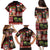 Hawaiian Christmas Family Matching Puletasi and Hawaiian Shirt - Mele Kalikimaka Island Holiday Vibes - Black Red